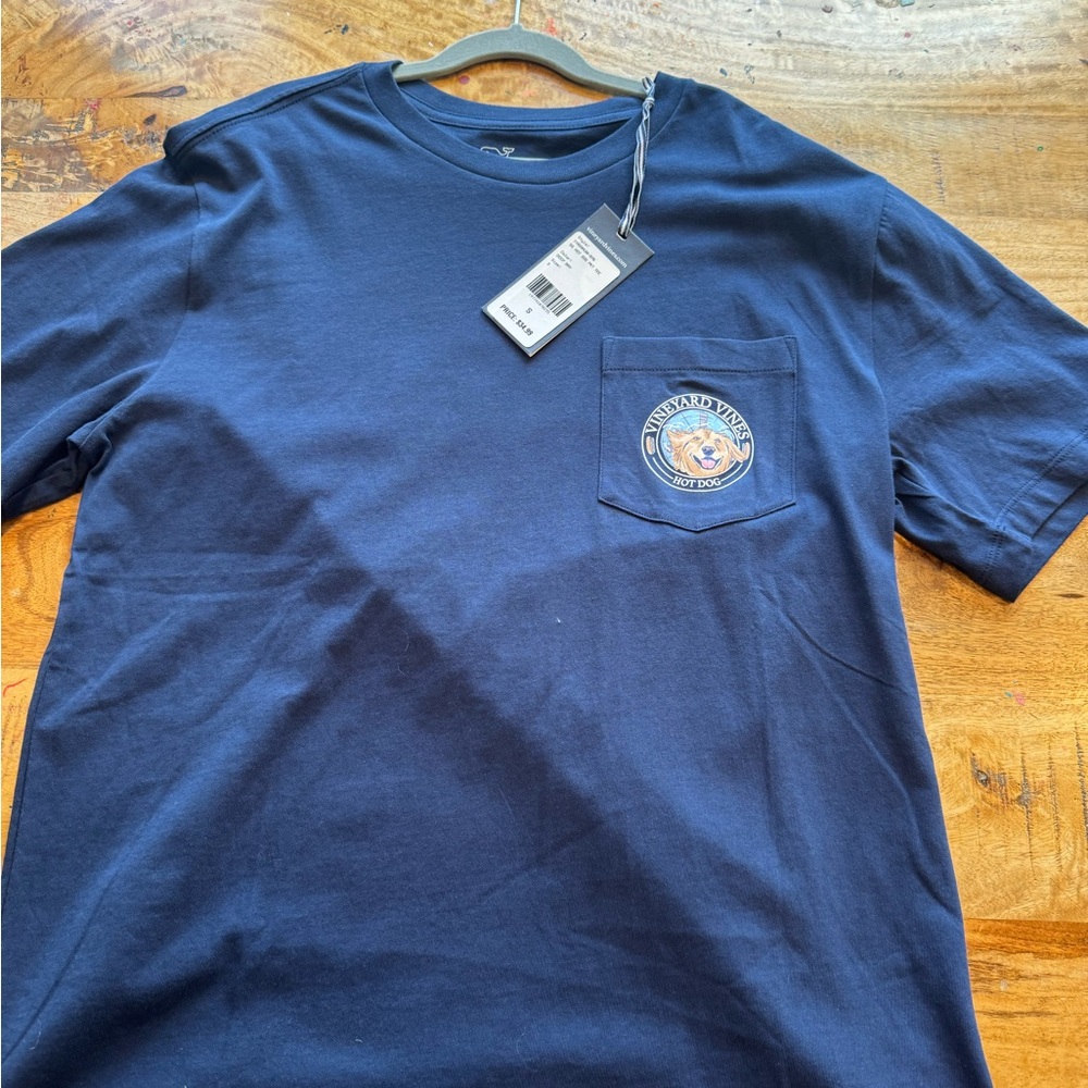 Vineyard Vines Blue Short Sleeve Tee Classic Crew Neck